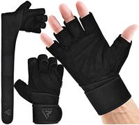 RDX Weight Lifting Gloves with Wrist Support, 50 CM Long Wrist Straps, Anti Slip Padded Palm Protection, Breathable Gym Grip for Fitness Training Workout Powerlifting, Men Women Bodybuilding Exercise