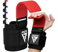 RDX Weight Lifting Hooks for Deadlifting (Pair) - 600Lbs Capacity - 8MM Neoprene Wrist Support Wraps - Grip Enhancer for Pull Ups Lat Pulldowns Rows - Adjustable Gym Workout Power Straps for Men Women