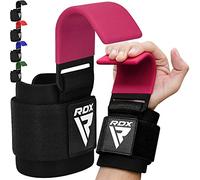 RDX Weight Lifting Hooks for Deadlifting (Pair) - 600Lbs Capacity - 8MM Neoprene Wrist Support Wraps - Grip Enhancer for Pull Ups Lat Pulldowns Rows - Adjustable Gym Workout Power Straps for Men Women