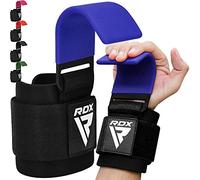 RDX Weight Lifting Hooks for Deadlifting (Pair) - 600Lbs Capacity - 8MM Neoprene Wrist Support Wraps - Grip Enhancer for Pull Ups Lat Pulldowns Rows - Adjustable Gym Workout Power Straps for Men Women