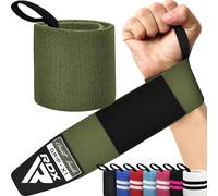 RDX Weight Lifting Wrist Wraps Support, IPL USPA Approved, Elasticated Pro 18” Cotton Straps, Thumb Loop, Powerlifting Bodybuilding Fitness Strength Gym Training WOD Workout, Gymnastics Calisthenics