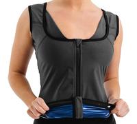 RDX Women’s Sauna Vest Heat Trapping Sweat Waist Trainer - REACH OEKO TEX 100 Certified Body Shaper - Trimmer Hot Corset Compression Slimming Zipper Pullover - Gym Workout Fitness Tank Top