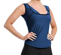 RDX Women’s Sauna Vest Heat Trapping Sweat Waist Trainer - REACH OEKO TEX 100 Certified Body Shaper - Trimmer Hot Corset Compression Slimming Zipper Pullover - Gym Workout Fitness Tank Top