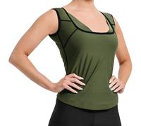 RDX Women’s Sauna Vest Heat Trapping Sweat Waist Trainer - REACH OEKO TEX 100 Certified Body Shaper - Trimmer Hot Corset Compression Slimming Zipper Pullover - Gym Workout Fitness Tank Top