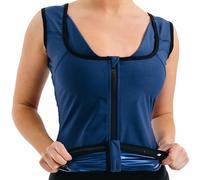 RDX Women’s Sauna Vest Heat Trapping Sweat Waist Trainer - Reach Oeko TEX 100 Certified Body Shaper, Trimmer Hot Corset Compression Slimming Zipper Pullover, Adult & Kids Gym Workout Fitness Tank Top