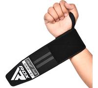 RDX WR11 Gym Wrist Wraps - Heavy-Duty Cotton, Extra-Wide Design, Adjustable Quick-EZ Closure, 25% Stretchability, One Size, Approved by USPA & IPL, Multiple Colors (Grey)