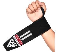RDX WR11 Gym Wrist Wraps - Heavy-Duty Cotton, Extra-Wide Design, Adjustable Quick-EZ Closure, 25% Stretchability, One Size, Approved by USPA & IPL, Multiple Colors (White)