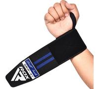 RDX Wrist Wraps for Weightlifting, Cotton Straps Support with Thumb Loop, Gym Wrap for Weight Lifting Powerlifting Competition Strength Training Bodybuilding (Black Blue)