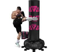 RDX XXL 150KG Target Free Standing Punch Bag with Gloves - 72” Adult Heavy Pedestal Punching Bag Set - 17 Suction Cup 8 Extended Legs Stand Base - Kick Boxing MMA Muay Thai Home Gym Fitness
