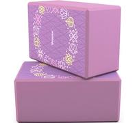 RDX Yoga Block Set, High-Density Eva Foam, Non-Slip Brick for Pilates Flexibility Body Balance, Easy Grip Surface for Stability Strength Training