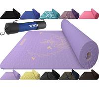 RDX Yoga Mat TPE 6mm Thick with Straps and Carry bag, REACH ROHS Compliant, 6P Latex Free Eco Friendly Non Slip Mats for Men Women, Home Gym Fitness Workout Exercise Pilates Aerobic Planks, 183 X 61CM