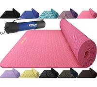 RDX Yoga Mat TPE 6mm Thick with Straps and Carry bag, REACH ROHS Compliant, 6P Latex Free Eco Friendly Non Slip Mats for Men Women, Home Gym Fitness Workout Exercise Pilates Aerobic Planks, 183 X 61CM