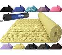 RDX Yoga Mat TPE 6mm Thick with Straps and Carry bag, REACH ROHS Compliant, 6P Latex Free Eco Friendly Non Slip Mats for Men Women, Home Gym Fitness Workout Exercise Pilates Aerobic Planks, 183 X 61CM