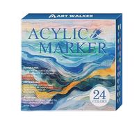 Rdxanc 12/24/36/48 Color Acrylic Paint Marker for Journaling Scrapbooking Painting Soft Brush Tip Marker for School Art Craft Drawing Markers