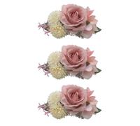 Rdxanc 3Pcs Wedding Bridal Headpieces Bridal Hairpins Artificial Flower Hair Side Combs Slide Hair Clips Bridesmaids Barrettes