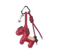 Rdxanc Adorable Cartoon Horse PU Leather Keychain Elegant Bag Charm Soft Practical Bag Accessory Portable Women Pu Leather Horse Charm