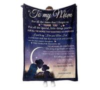 Rdxanc Blessing Print Blanket Ideal for Anniversary Birthday Holiday Gifting Polyester Fabric Sofa Cover Bed Decors Warming Throw