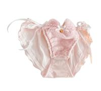 Rdxanc Cats Ear Bells Tie String Women's Furry Panties Cartoon Anime Ruffled Briefs Japanese Kitten Cosplay Lingerie Underwear