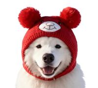 Rdxanc Christmas Dog Hat Soft Weave Fashion Comfortable Thicken Fabric Exemplary for Holiday Photos and Regular Use Winter Dog Hat