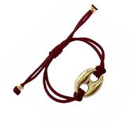 Rdxanc Elegant Swine Snout Design Soft Polyester Cord Adjustable Wristband Unisex Retro Men's Women's Wrist Jewelry Fashionable Swine Nose Wristband