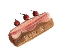 Rdxanc Fruit Cake Pencil Case High Capacity Pen Pouches Pen Organiser Zippered Pencil Bag Travel Makeup Bag for Student Women