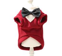 Rdxanc Jumpsuit Dog Pullover Furry Suit Bowtie Large Dogs for Winter Basic Clothes Suit Sweater Polyester Dog Apparel for Winter