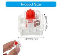 Rdxanc MX Switches Red for Mechanical Keyboard MX Compatible Housing 10 Pieces