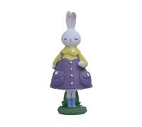 Rdxanc Pretty Dressed Rabbits Easter Enhancement Easter Party Supplies Ideal for Creating Happy Seasonal Atmospheres Resin Rabbits Figurine