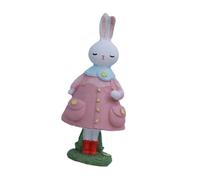 Rdxanc Pretty Dressed Rabbits Easter Enhancement Easter Party Supplies Ideal for Creating Happy Seasonal Atmospheres Resin Rabbits Figurine