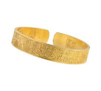 Rdxanc Unisex Brass Bangle Distressed Finish Hundred Blessings Engraving Happiness Trendy Sturdy Brass