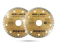 RDXMAX ® 115mm Diamond Cutting Discs for Angle Grinder-Super Thin Fast,Clean Cut on Porcelain,Granite,Marble,Concrete,Tiles,Stones,Bricks & Ceramics-4.5" Wheel -Size (115 x 2.2 mm Turbo)