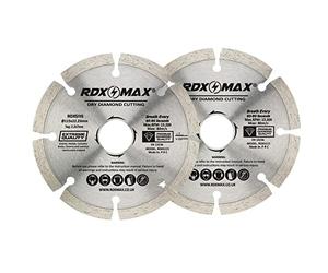 RDXMAX ® 115mm Diamond Cutting Discs for Angle Grinder-Super Thin Fast,Clean Cut on Porcelain,Granite,Marble,Concrete,Tiles,Stones,Bricks & Ceramics-4.5" Wheel -Size (115 x 2.2 mm Dry Cutting)