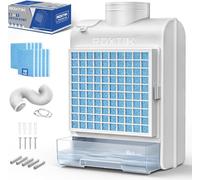 RDXTIK 3-in-1 Indoor Dryer Vent Kit, 2026 Upgraded, 10 Pcs Polyester Filters for 4 Layer Purification System, Stainless Steel Screen Filter and Water Drawer For Electric Dryer