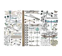 Re-Desgin with Prima Decor Transfers 6" x 12" Spring Dragonfly