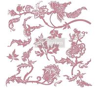 Re-Design Redesign Clear Cling DISTR FLRL, Acrylic, Distressed Floral Prints