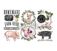Re-Design with Prima 6x12 Inch Decor Transfers Farm Fresh