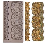 Re-Design with Prima Border Lace 5x10 Inch Mould