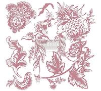 Re-Design with Prima Decor Clear Stamps 12x12 Inch Rustic Floral Elements