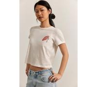 RE/DONE Starlight Motel Boxy Tee at Free People in Vintage White, Size: Large - female
