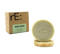RE: Eco-Friendly Dish Washing Soap Bar With Loofah Holder - Palm Oil Free, Zero Waste, Plastic Free, No Artificial Dyes or Fragrance (1, Rosemary)