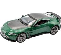 RE-EL TOYS | Aston Martin V12 Vantage 1:32 Officially Licensed Door and Trunk Openable, Backload Mechanism for Movement, Display Box (Green/Black)