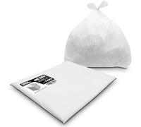 RE-GEN 30L Heavy Duty Medium Kitchen, Bathroom Square Bin Liners White Refuse Sacks (1 Pack, 100 Bags) Everyday, Office & Home Use | Premium Grade Rubbish Garbage Bags 380/600 x 600mm