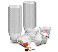 RE-GEN 30ml Clear Plastic Reusable Medicine Kitchen Graduated Measuring Pot Containers, 100 Cups Per Sleeve - 2 Sleeves (200 Cups)