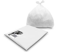 RE-GEN 45L Essential Range Medium Kitchen, Bathroom Swing Bin Liners White Refuse Sacks (1 Pack, 100 Bags) Everyday, Office & Home Use | Quality Rubbish Garbage Bags 330/584 x 762mm