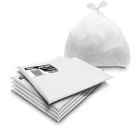 RE-GEN 45L Essential Range Medium Kitchen, Bathroom Swing Bin Liners White Refuse Sacks (5 Pack, 500 Bags) Everyday, Office & Home Use | Quality Rubbish Garbage Bags 330/584 x 762mm