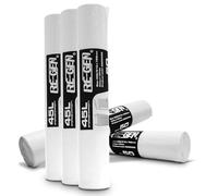 RE-GEN 45L White Swing, Pedal, Square Bin Liners Refuse Sacks (5 Rolls, 250 Bags) Everyday, Office & Home Use | Industrial Strength Rubbish Garbage Bags 330/610 x 672mm