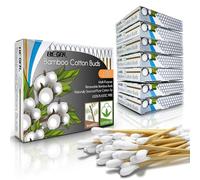 RE-GEN Bamboo Cotton Buds 800 Pack (8x 100pc Box) | 100% Natural Cotton Wool Tips | Biodegradable Compostable Bamboo Ear Buds | Eco-Friendly Recyclable Plastic Free