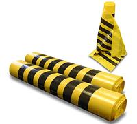 RE-GEN Biohazard Clinical Waste Disposal Tiger Stripe Sacks Bags (2 Rolls, 100 Individual Bags) Size 73x98cm, 90Litre