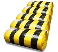 RE-GEN Biohazard Clinical Waste Disposal Tiger Stripe Sacks Bags (5 Rolls, 250 Individual Bags) Size 72x87cm, 70Litre