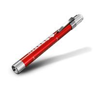 RE-GEN Doctors Nurses Reusable Aluminium LED Pen Light Diagnostics Inspection Penlight Pocket Torch Flashlight (1, Red)